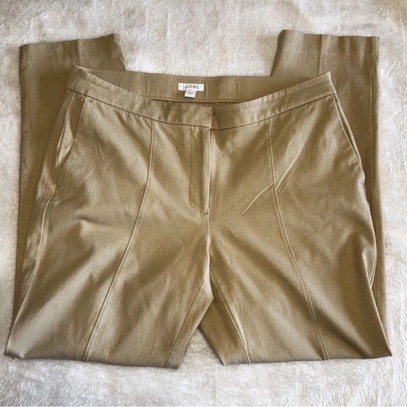 J. Jill Women’s Sz 10 Premium Bi-Stretch Slim Ankle Pants Khaki Tan Work Career - Picture 4 of 12